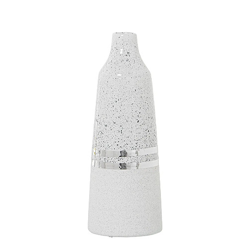 Vase Alexandra House Living Blanc Argenté Céramique 11 x 32 cm