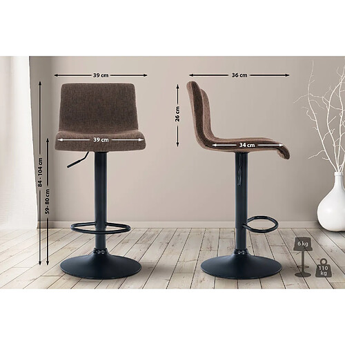 Non Tabouret de bar Hoover tissu B