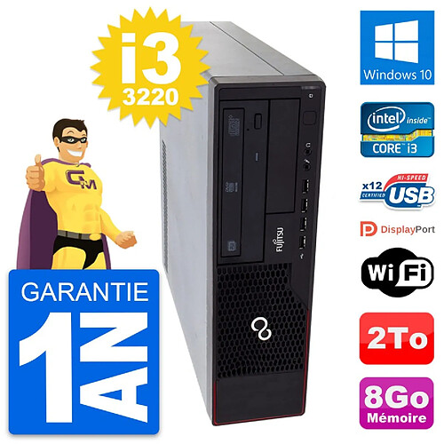 PC Fujitsu Esprimo E910 DT Intel i3-3220 RAM 8Go Disque Dur 2To Windows 10 Wifi · Occasion