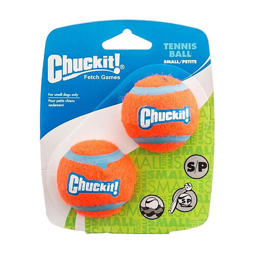 CHUCKIT! Balle de tennis 2-PK S Ø 5cm - Pour chien