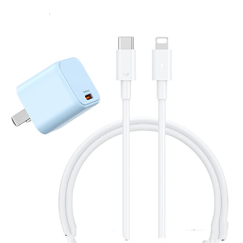 General Chargeur iPhone Apple Block USB C Fast, câble USB C vers Lightning de 0,9 m pour iPhone13/14/14 plus/12/pro/pro max/11/Air pods pro/iPad air 3/min4(bleu)