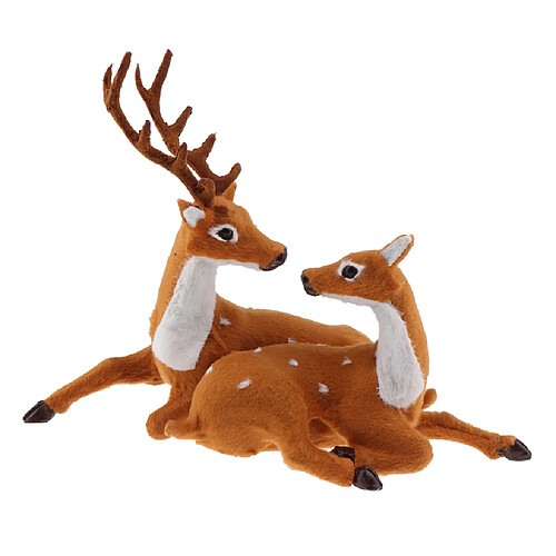 Xmas Elk Plush Simulation Décorations de Noël ornements Rennes B: 37x17x26cm