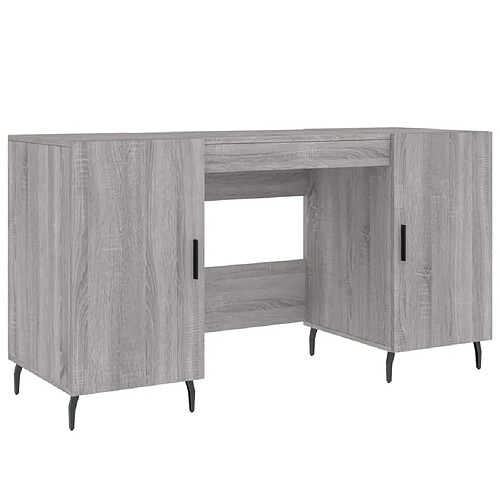 Maison Chic Bureau,Table de travail pour chambre sonoma gris 140x50x75 cm bois d'ingénierie -GKD30600