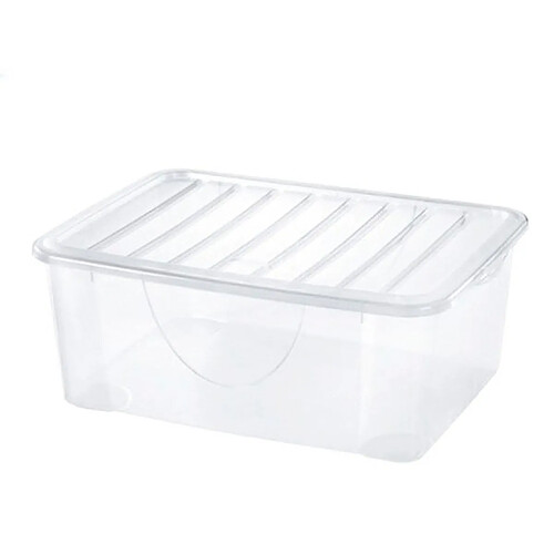 Totalcadeau Boîte de rangement avec couvercle en plastique 10L (36 x 26,4 x 14,2 cm) pas cher