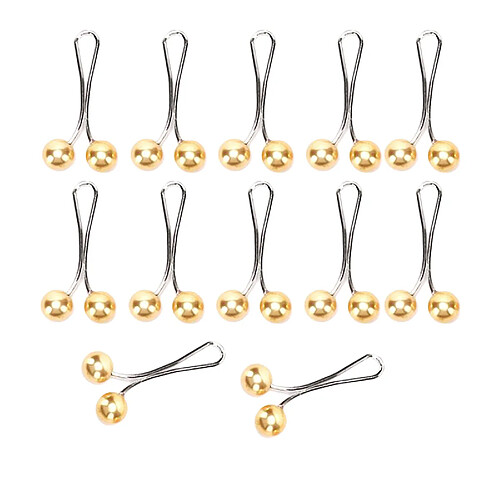 12X Broches Pins Hijab Écharpe Perle Épingle De Sécurité Pull Châle Clips Blanc