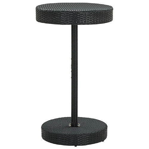 vidaXL Table de jardin Noir 60,5x106 cm Résine tressée