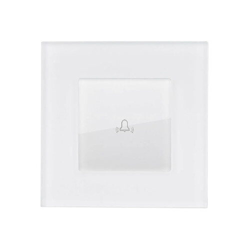 Ledkia Bouton Poussoir Simple avec Plaque Crystal Blanc