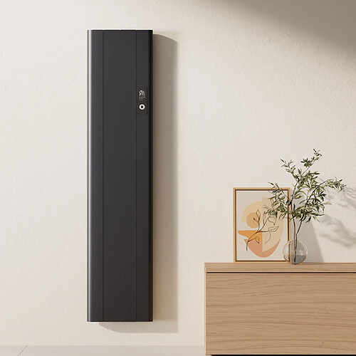 EMKE Radiateur électrique fixe 1000W avec écran LCD, minuterie hebdomadaire, application de la télécommande, Radiateur sur pied ou mural anthracite