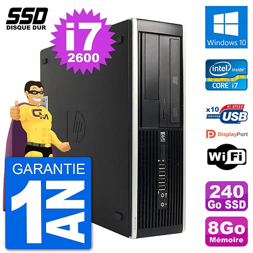 PC HP Compaq 6200 Pro SFF Intel i7-2600 RAM 8Go SSD 240Go Windows 10 Wifi · Occasion