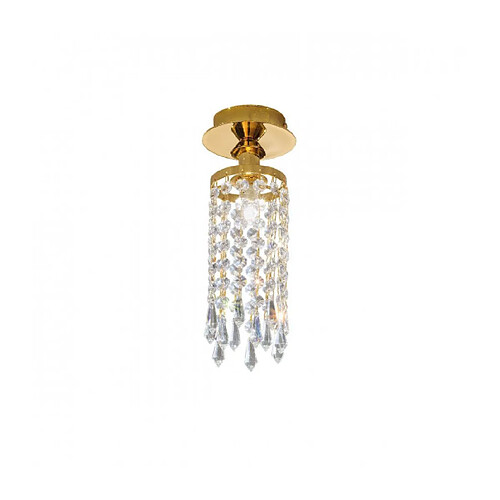 Luminaire Center Spot design en cristal CHARLESTON Or 24 Carats 1 ampoule