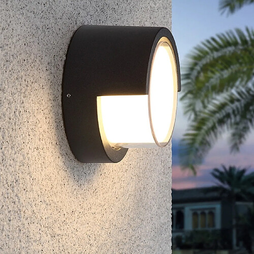 Wewoo Applique murale LED Lampe de mur imperméable extérieure IP54 de jardin de véranda de patio de forme ronde de 16cm 10W 3000K