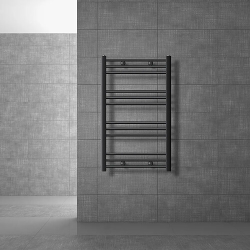 LuxeBath Radiateur de salle de bain Sahara Raccord latéral sèche-serviettes Anthracite 60x80cm