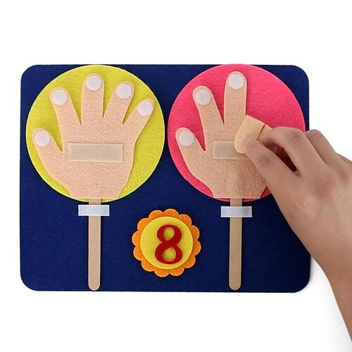 Totalcadeau Support en forme de mains pour apprendre à compter jeu Montessori