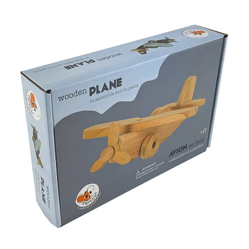 Egmont Toys Avion en bois a monter et peindre