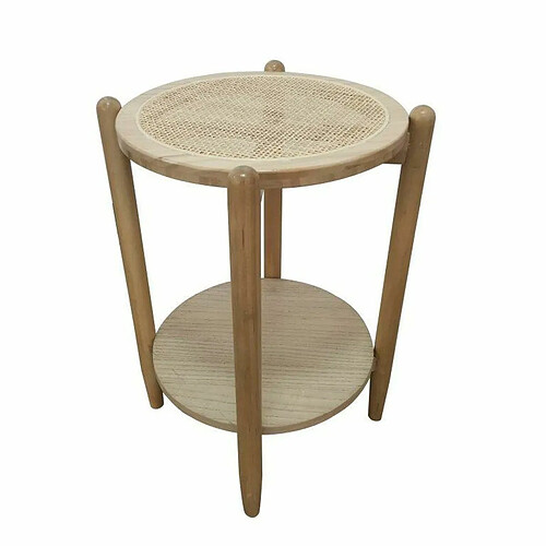 Table d'appoint DKD Home Decor Naturel Rotin Bois de paulownia (38 x 38 x 54,5 cm)