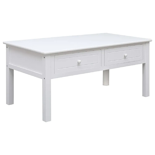 vidaXL Table basse Blanc 100x50x45 cm Bois