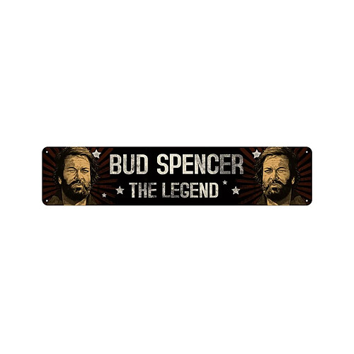 BLECHWAREN FABRIK BRAUNSCHWEIG Bud Spencer - Panneau métal The Legend 46 x 10 cm