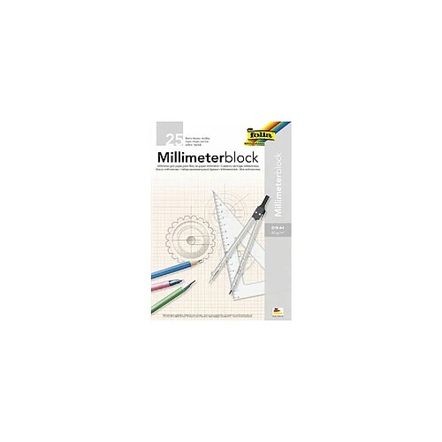 folia Bloc papier millimétré, A4, 80 g/m2, 25 feuilles ()