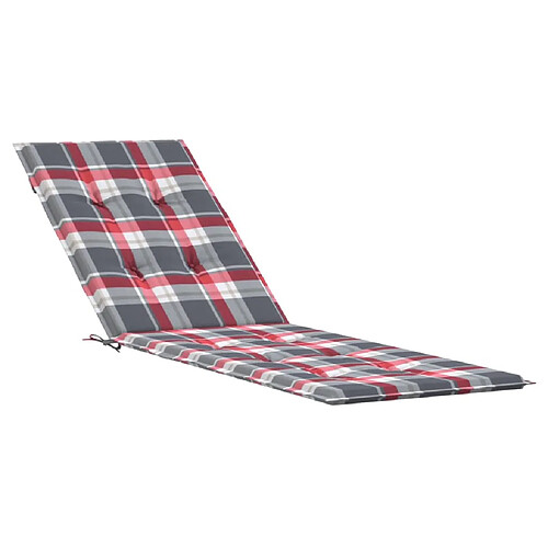 Maison Chic Coussin Confort | pouf | Coussin de chaise de terrasse carreaux rouge (75+105)x50x3 cm -GKD80297