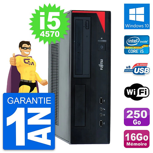 PC Fujitsu Esprimo E520 DT Intel i5-4570 RAM 16Go Disque 250Go Windows 10 Wifi · Occasion