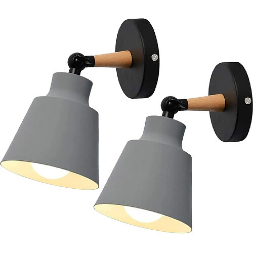 Stoex Lot de 2 Moderne Applique Murale Industrielle en Métal Luminaires E27 Edison Loft Lampe pour Café Bar Couloir Salle à Manger Salon Chambre (G