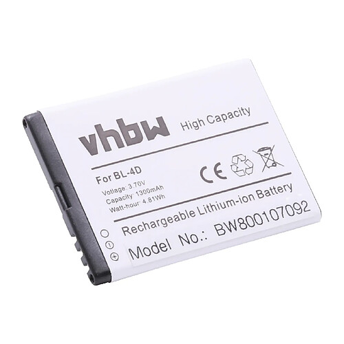 vhbw Li-Ion batterie 1300mAh (3.7V) pour portable téléphone Smartphone NGM Fred comme NGM BL-22.