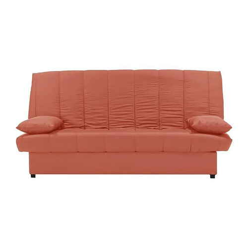 Banquette clic clac 3 places - Tissu 100% coton Terracotta - Style Contemporain - L 190 x P92 cm - MILA