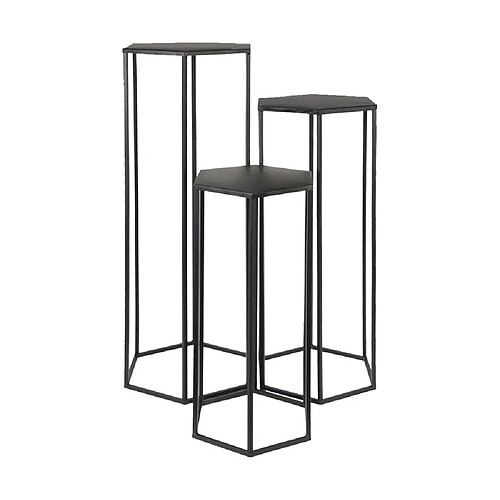 The Home Deco Factory Sellettes assorties en métal (Lot de 3) noir.