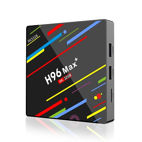 Wewoo Lecteur multimédia Full HD H96 Max + 4K Ultra HD Smart TV BOX avec télécommande, Android 8.1, RK3328 Cortex A53 Quad Core 64 bits, 4 Go + 32 Go, Carte de support TF, HDMI, LAN, USB 3.0, AV, WiFi