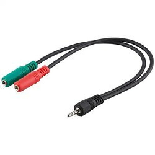 Adattatore audio Manhattan Cavo Sdoppiatore Microfono Cuffia jack 3,5""