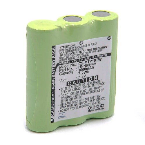 vhbw Ni-MH batterie 1000mAh (7.2V) pour appareil radio Talkie Walkie Sprint MV22, MV22CV, Pro SU210, Pro SU22, Pro SU220, Pro SU22C, Pro SV10,Pro SV11