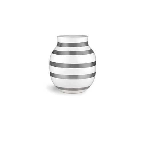 Kahler Design Vase en céramique Omaggio - H 20 cm - Argent