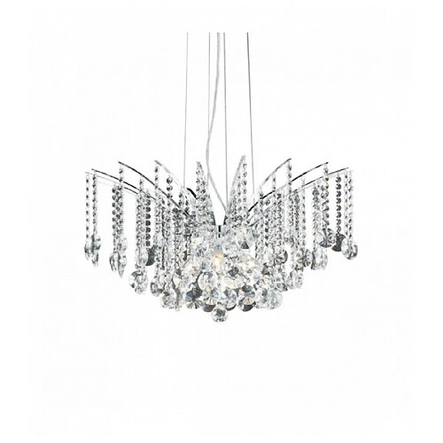 Ideal Lux Suspension Chromée en cristal AUDIL-77 8 ampoules