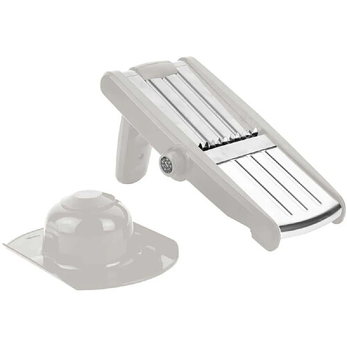 Easy Make Mandoline avec lames en acier inoxydable blanc.