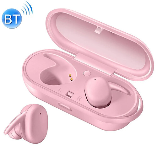 Wewoo Écouteur Bluetooth DT-7 IPX Étanche 5.0 sans fil avec boîtier de chargement magnétique 300 mAhappel de soutien rose