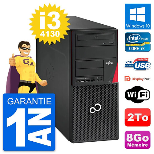 PC Tour Fujitsu Esprimo P720 Intel i3-4130 RAM 8Go Disque 2To Windows 10 Wifi · Occasion