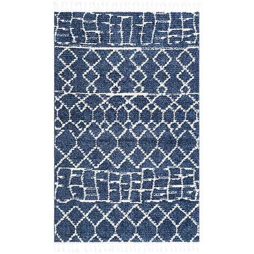 Hadorn Tapis shaggy 185x125 Bleu Frauenfeld Diamond