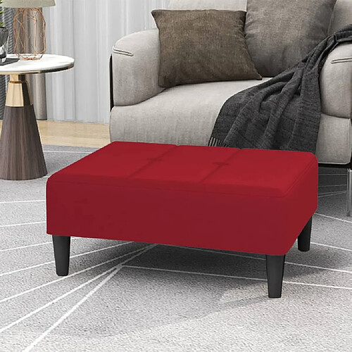 vidaXL Repose-pied Rouge bordeaux 78x56x32 cm Velours