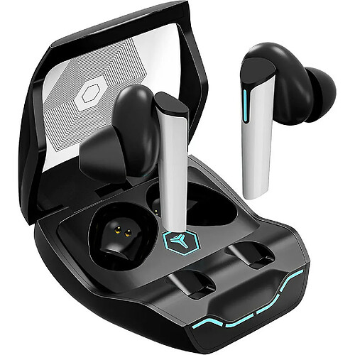 Chrono Véritables écouteurs sans fil, casque Chronus TWS Bluetooth 5.0, écouteurs étanches IPX5 pour le sport, 24 heures de lecture avec étui de chargement, son stéréo Hi-Fi avec micro antibruit pour la course(noir)