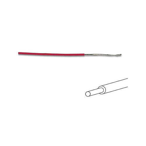 Perel Fil de c,blage - à¸ 1.4 mm - 0.2 mm,² - monobrin - rouge