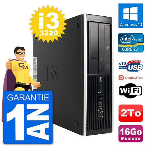 PC HP Compaq Pro 6300 SFF Intel i3-3220 RAM 16Go Disque Dur 2To Windows 10 Wifi · Occasion