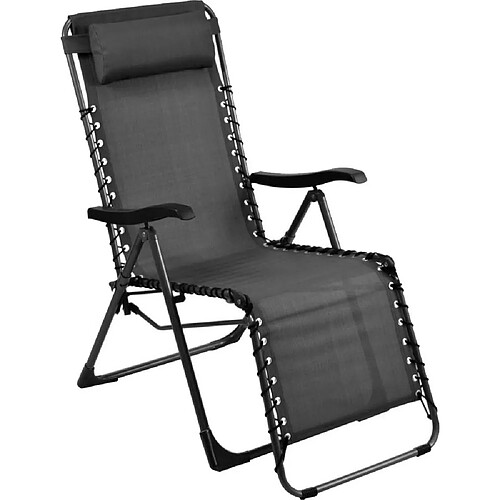 ALIZÉ Fauteuil de jardin relax Néo Graphite et gris.