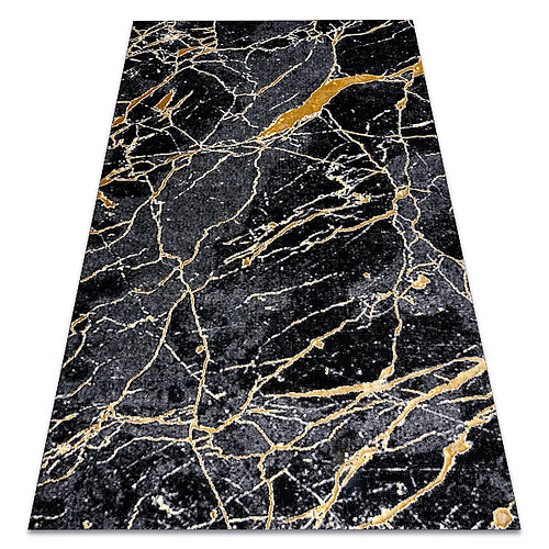 RUGSX Tapis GLOSS moderne 529A 82 Marbre, calcul, élégant, glamour noir gris 280x370 cm