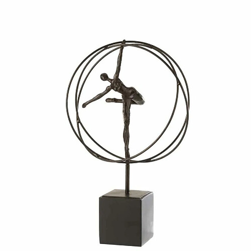 Paris Prix Statuette Déco Gymnaste dans Cercle 47cm Marron