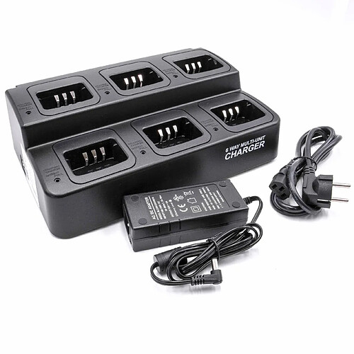 vhbw Chargeur 220V Câble pour poste radio Kenwood TK-2207G, TK-2212L, TK-2212M, TK-2300VP, TK-2302E, TK-2302T, TK-2302VK, TK-2306M, TK-2307M