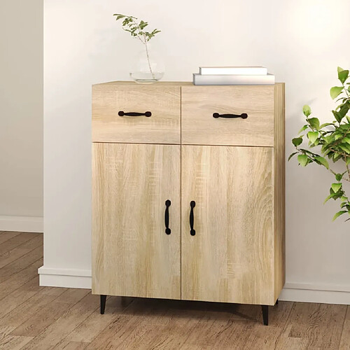 Maison Chic Buffet,Meuble de Rangement,commode pour salon,Cuisine chêne sonoma 69,5x34x90 cm bois d'ingénierie -MN41535