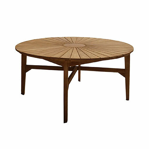 Mes Table de jardin ronde 180 cm en teck naturel