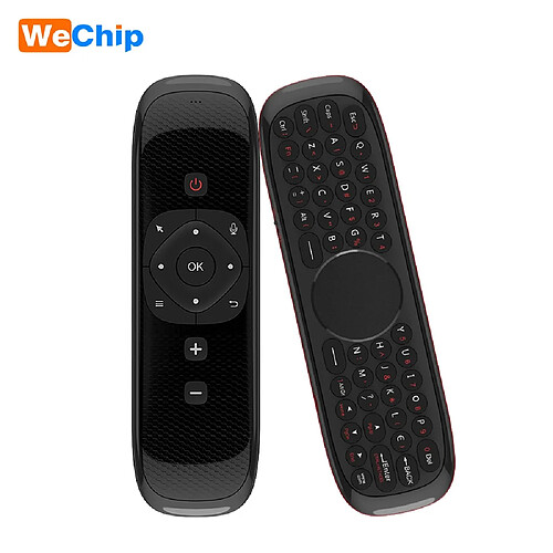 Universal W22.4G Air Mouse Clavier sans fil avec trackpad Souris télécommande infrarouge pour boîtier TV PC Projecteur(Le noir)