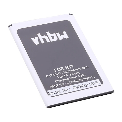 vhbw Li-Ion batterie 3000mAh (3.8V) pour téléphone Doogee T7, T7 Pro