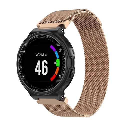 Wewoo Bracelet pour montre connectée milanais de Garmin Forerunner 235 22cm Or